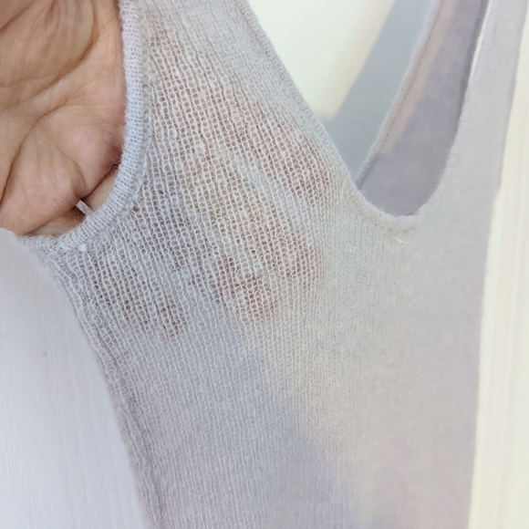 FREE people lavender lilac knit tunic top mini sweater Small @A8 - Picture 2 of 8